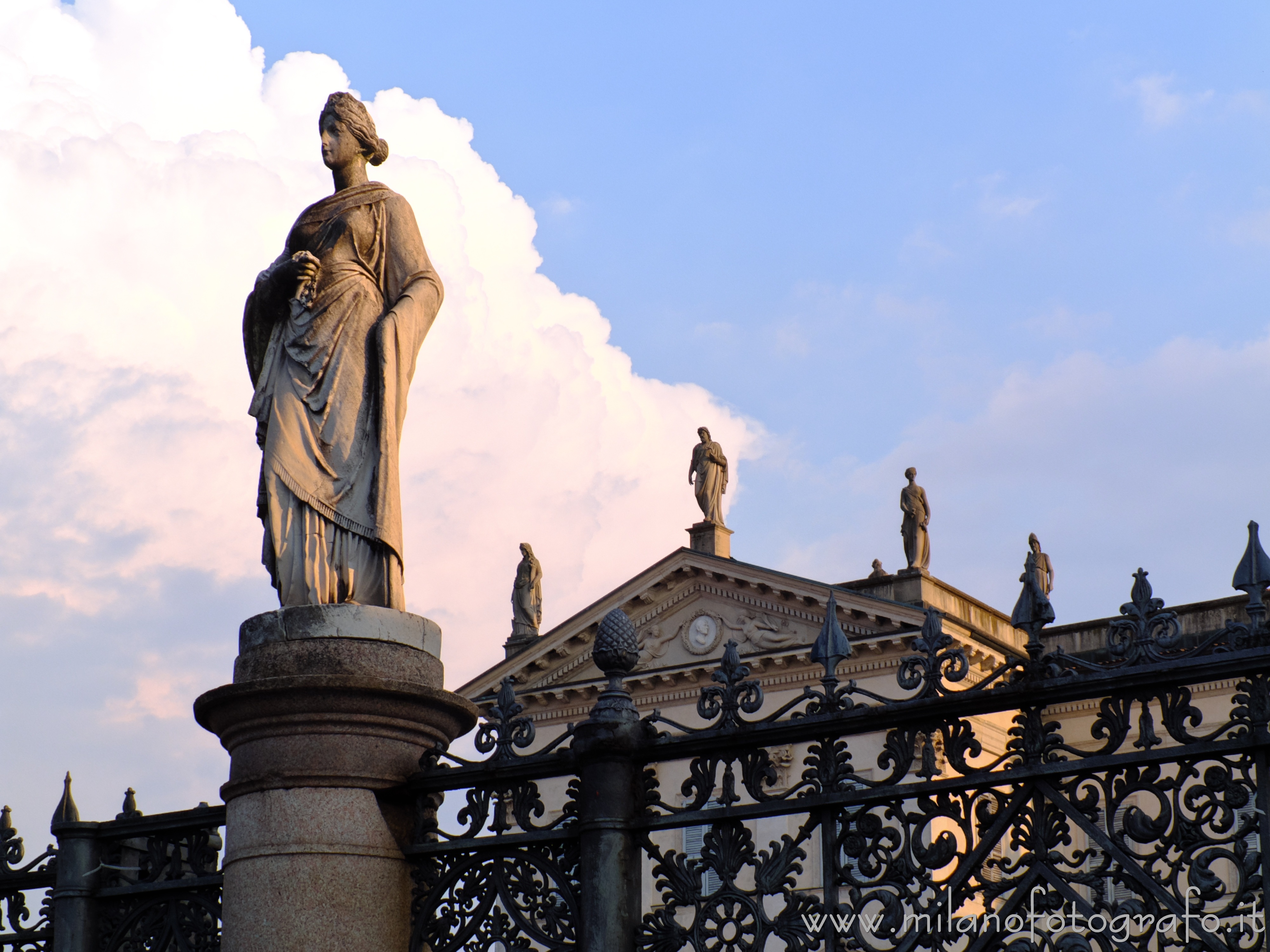 Desio (Milan, Italy) - Detail of the railing of Villa Cusani Traversi Tittoni